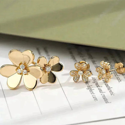 [✨Rose💎]BAGUE EN OR ET DIAMANTS CLOVER COMOS