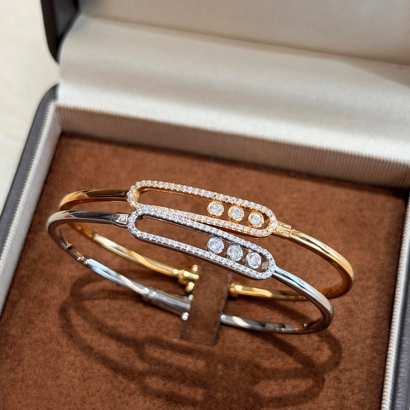 [✨Rose💎]Move Pav茅 Diamond Bangle Bracelet M