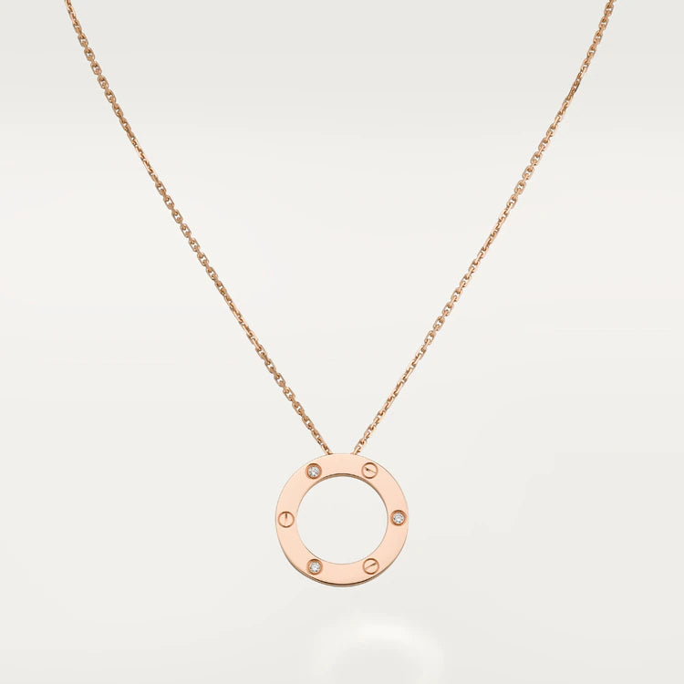 [✨Rose💎] COLLIER AMOUR 16MM 3 DIAMANTS
