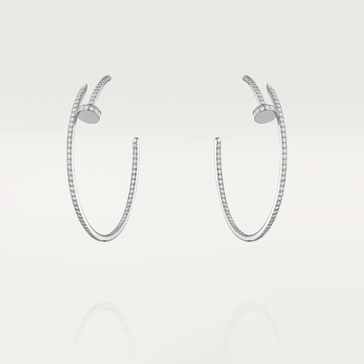 [✨Rose💎]Boucles d'oreilles JUSTE entièrement serties de diamants 1,8 mm