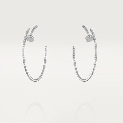 [✨Rose💎]Boucles d'oreilles JUSTE entièrement serties de diamants 1,8 mm