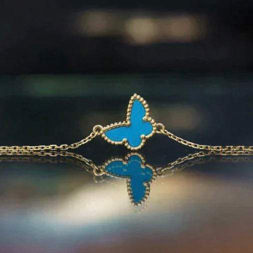 [✨Rose💎]BRACELET PAPILLON TURQUOISE