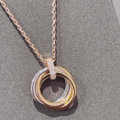 [✨Rose💎] COLLIER TRINITY OR DIAMANTS