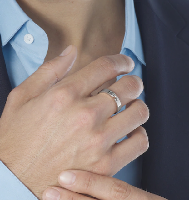 [✨Rose💎]BAGUE ALLIANCE LIENS VIDENCE 4MM