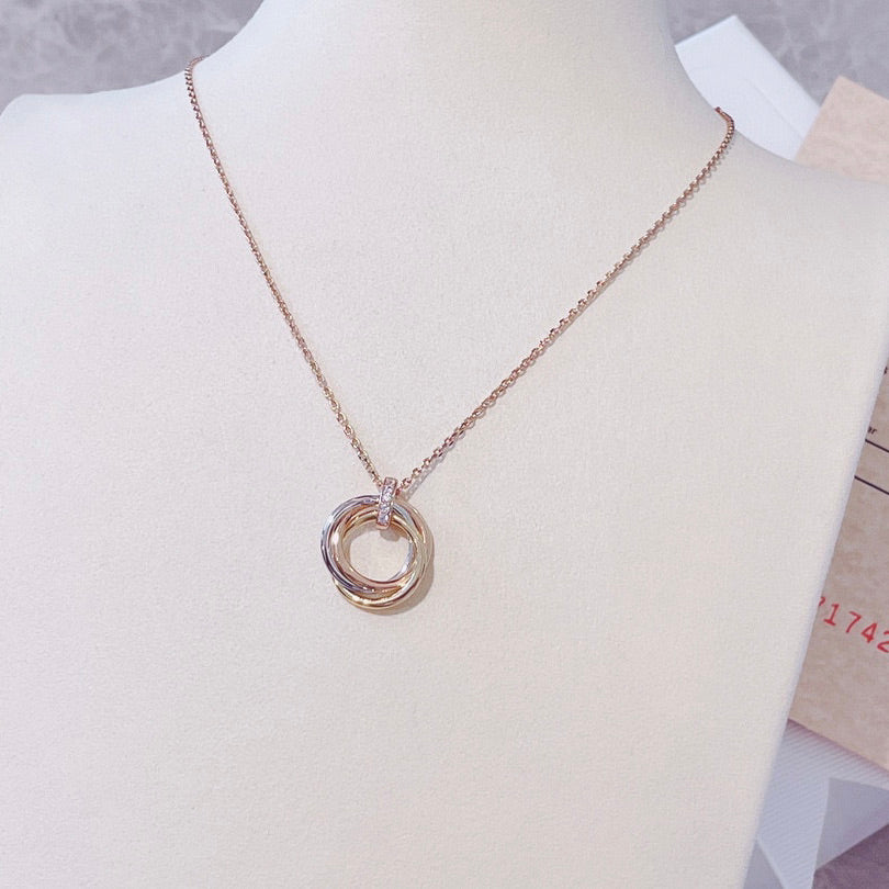 [✨Rose💎] COLLIER TRINITY OR DIAMANTS