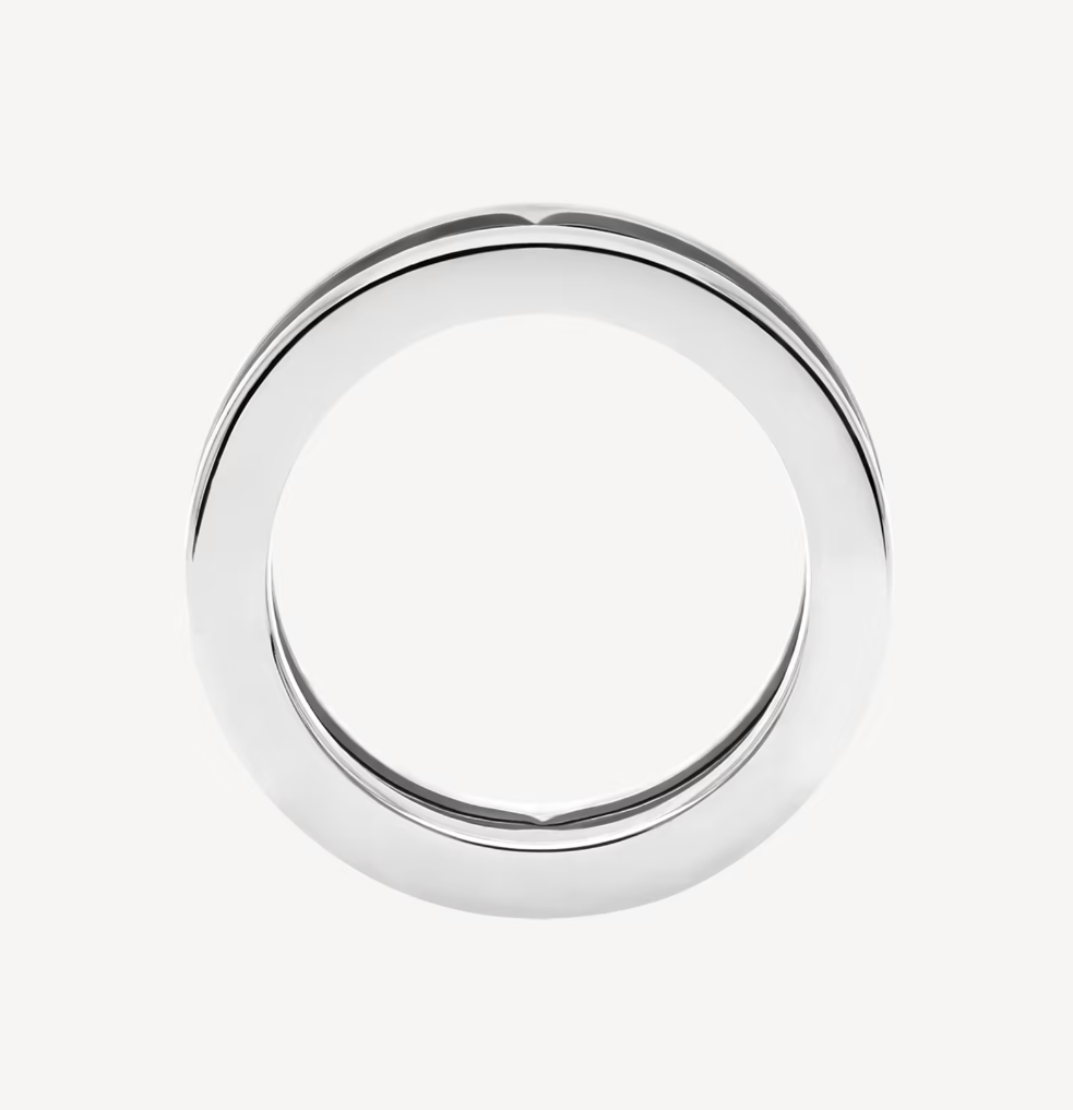 [✨Rose💎] ZERO 1 BAGUE SPIRALE À UN SEUL BANDE AVEC LOGO AJOURÉ