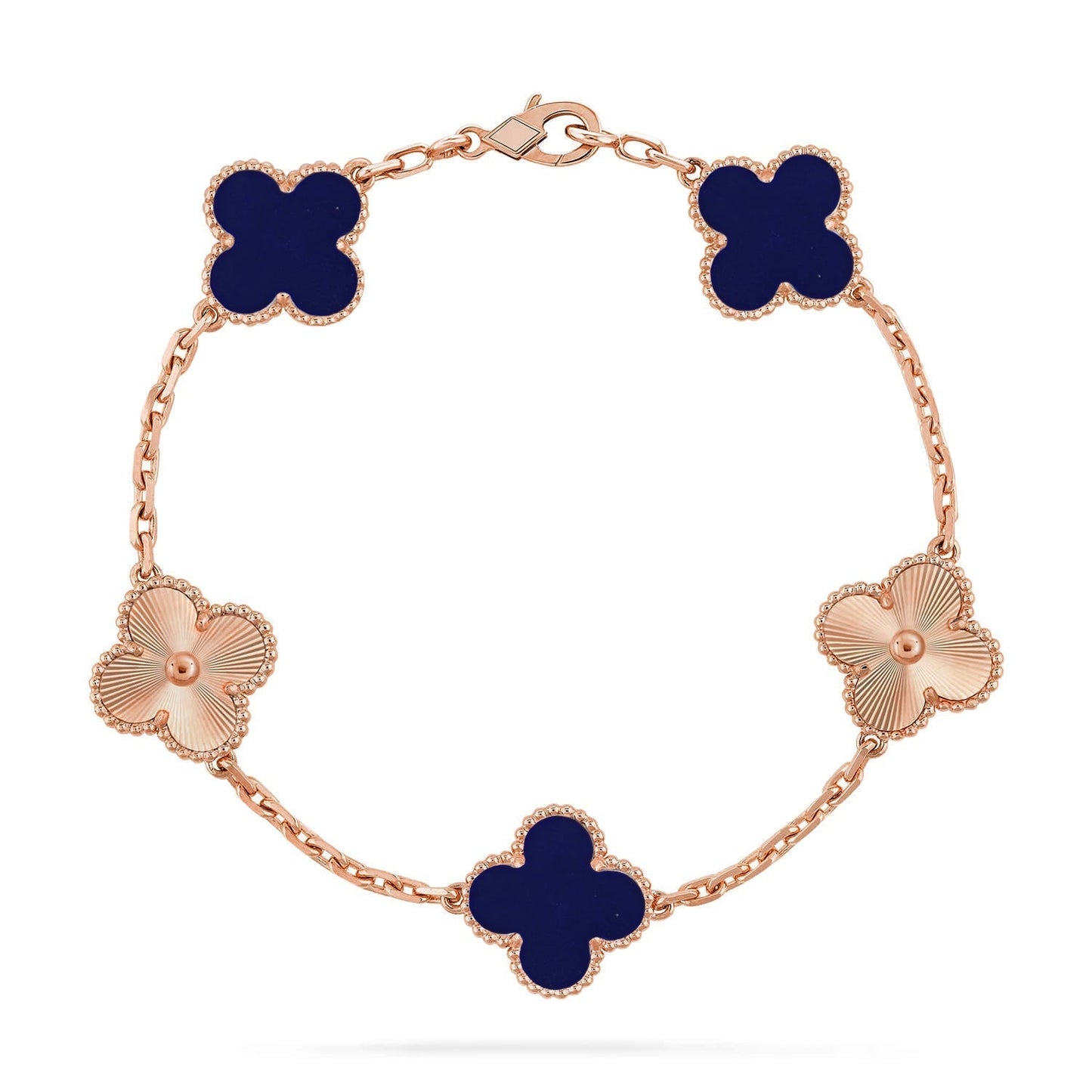[✨Rose💎]CLOVER 5 MOTIF LAPIS LAZULI BRACELET COLLECTION