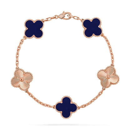 [✨Rose💎]CLOVER 5 MOTIF LAPIS LAZULI BRACELET COLLECTION