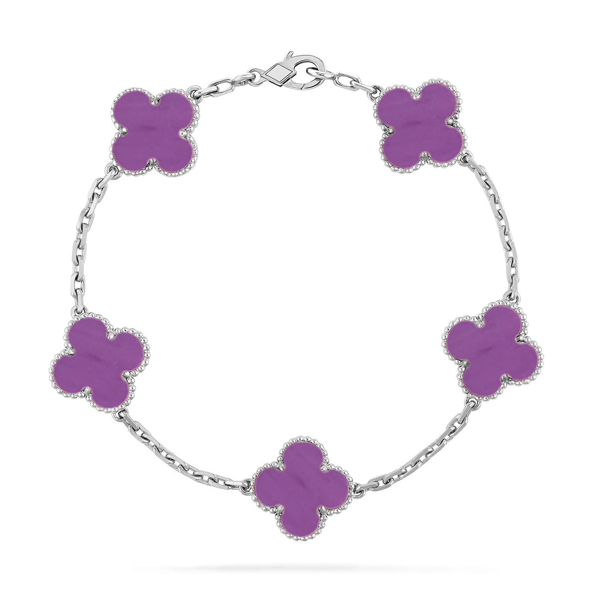 [✨Rose💎] CLOVER 5 MOTIF VIOLET BRACELET COLLECTION