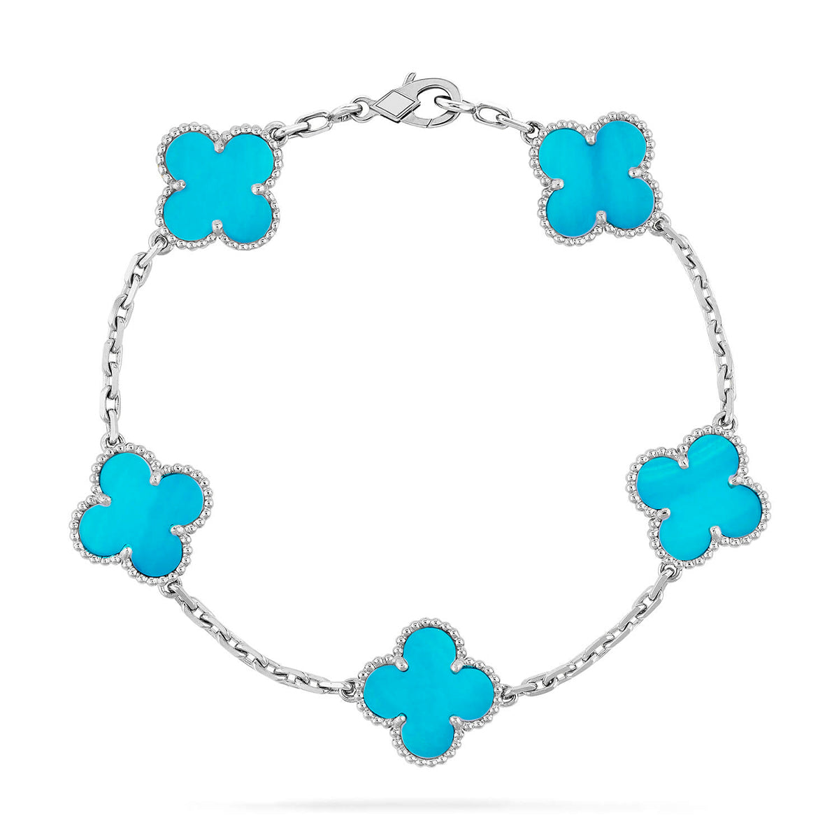 [✨Rose💎] CLOVER 5 MOTIF TURQUOISE BRACELET COLLECTION