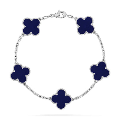 [✨Rose💎]CLOVER 5 MOTIF LAPIS LAZULI BRACELET COLLECTION
