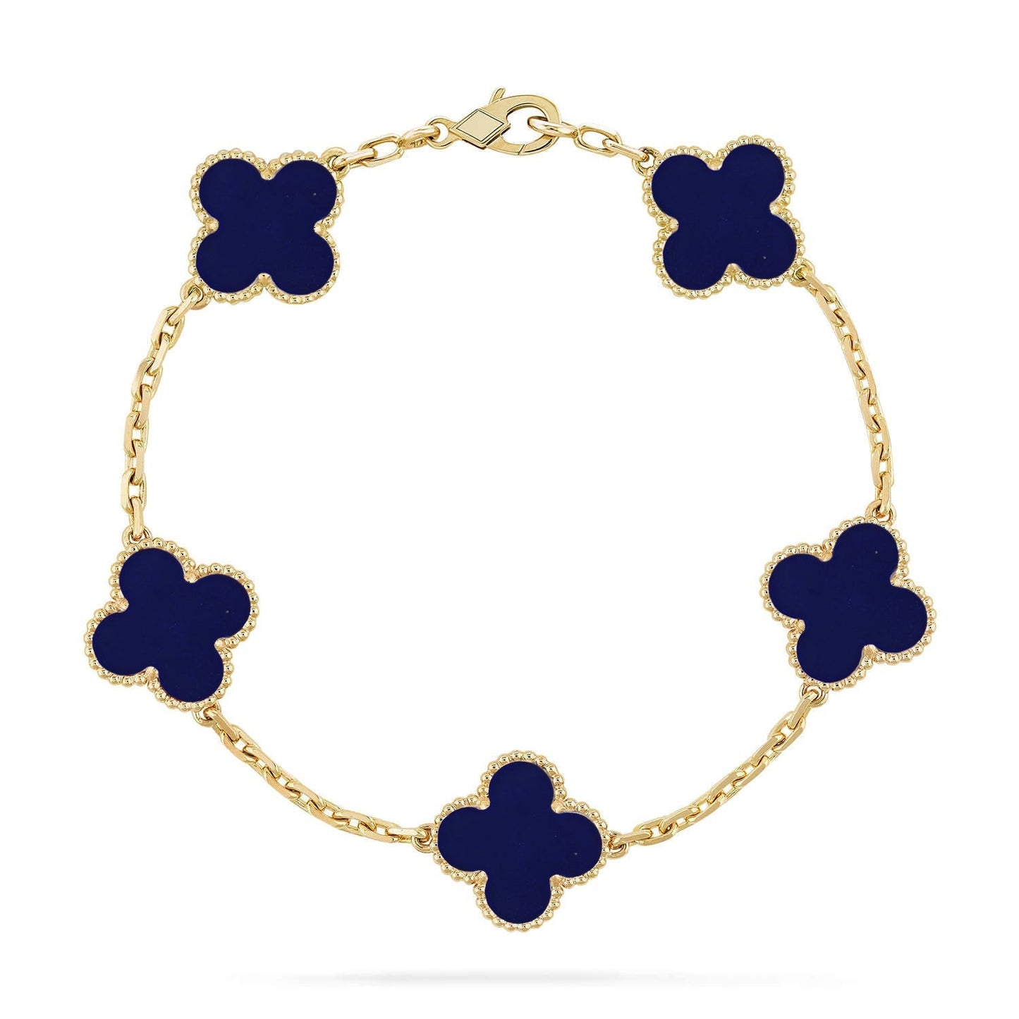 [✨Rose💎]CLOVER 5 MOTIF LAPIS LAZULI BRACELET COLLECTION