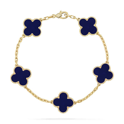 [✨Rose💎]CLOVER 5 MOTIF LAPIS LAZULI BRACELET COLLECTION