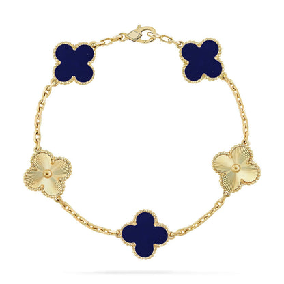 [✨Rose💎]CLOVER 5 MOTIF LAPIS LAZULI BRACELET COLLECTION