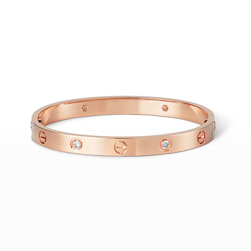 ✨ローズ💎]ラブブレスレット 6.1mm 4ダイヤモンド – Roses Jewellery