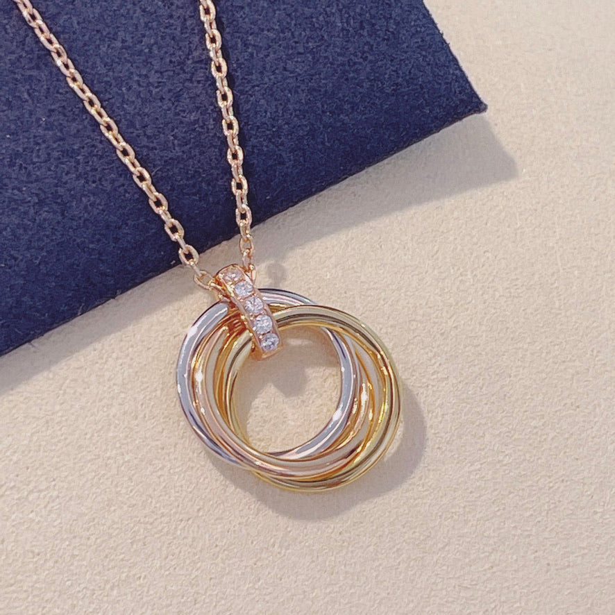[✨Rose💎] COLLIER TRINITY OR DIAMANTS