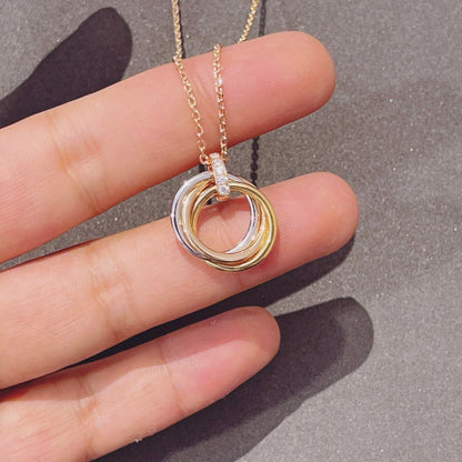 [✨Rose💎] COLLIER TRINITY OR DIAMANTS