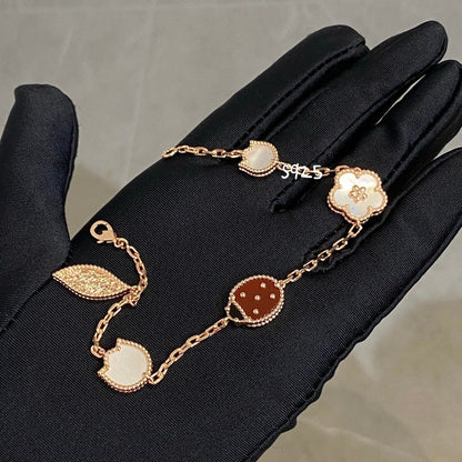 [✨Rose💎]BRACELET PRINTEMPS CHANCEUX À 5 MOTIFS