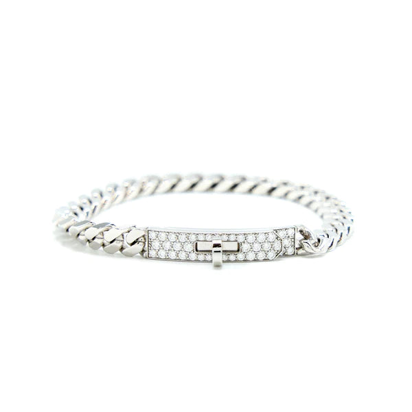 [✨Rose💎]BRACELET CHAÎNE KELLY EN ARGENT ET DIAMANTS