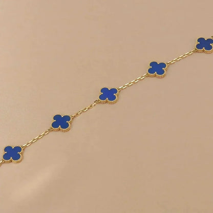 [✨Rose💎] CLOVER 5 MOTIF BLUE AGATE BRACELET COLLECTION