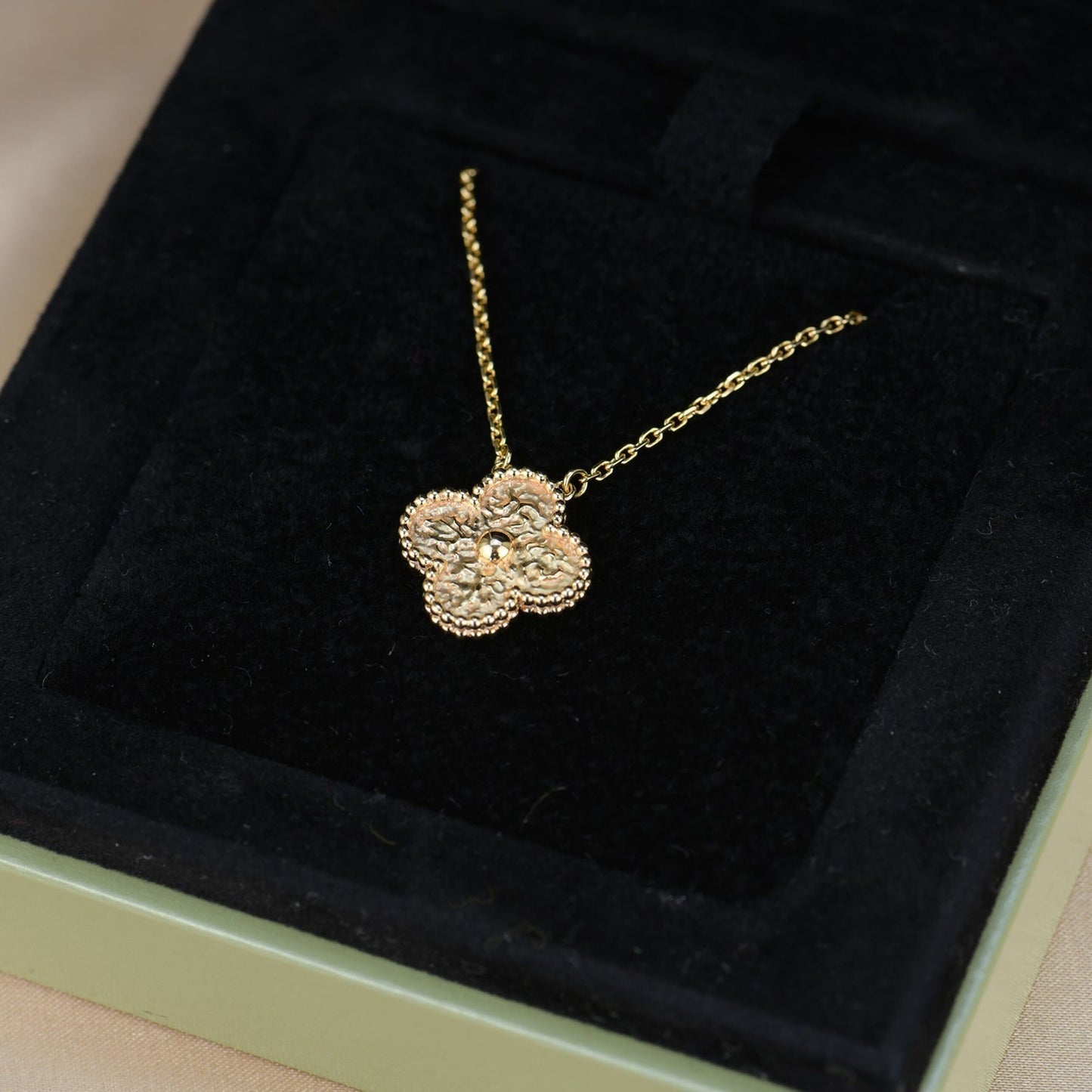 [✨Rose💎] COLLIER TRÈFLE BRONZÉ 15 MM