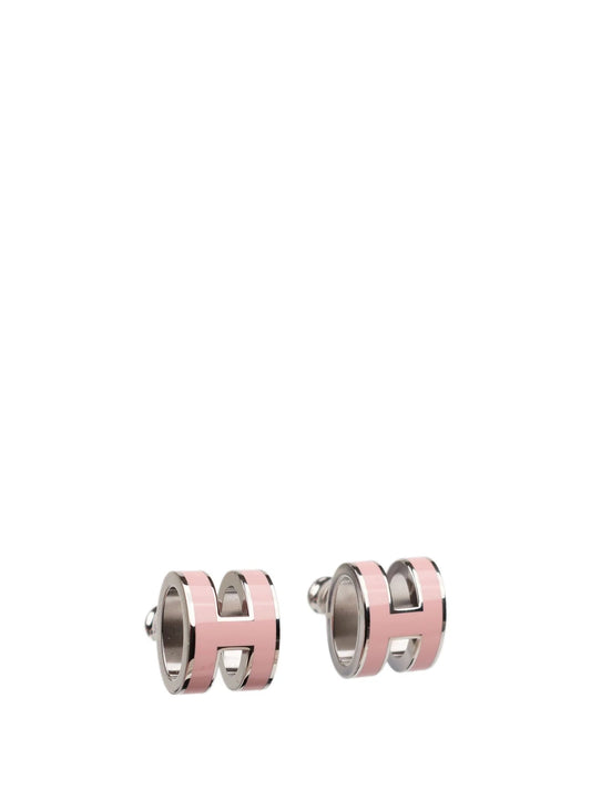 [✨Rose💎]MINI POP H BOUCLES D'OREILLES ARGENTÉES ROSE