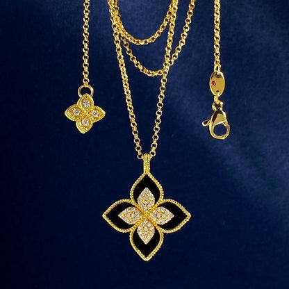 [✨ROSE💎]OBSIDIAN NECKLACE + OBSIDIAN RING AND AQUAMARINE NECKLACE + AQUAMARINE RING SET