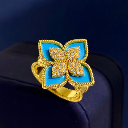 [✨ROSE💎]OBSIDIAN NECKLACE + OBSIDIAN RING AND AQUAMARINE NECKLACE + AQUAMARINE RING SET