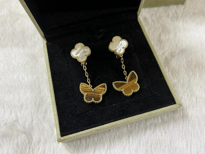 [✨ROSE💎] BUTTERFLY DOUBLE MOTIF EARRINGS