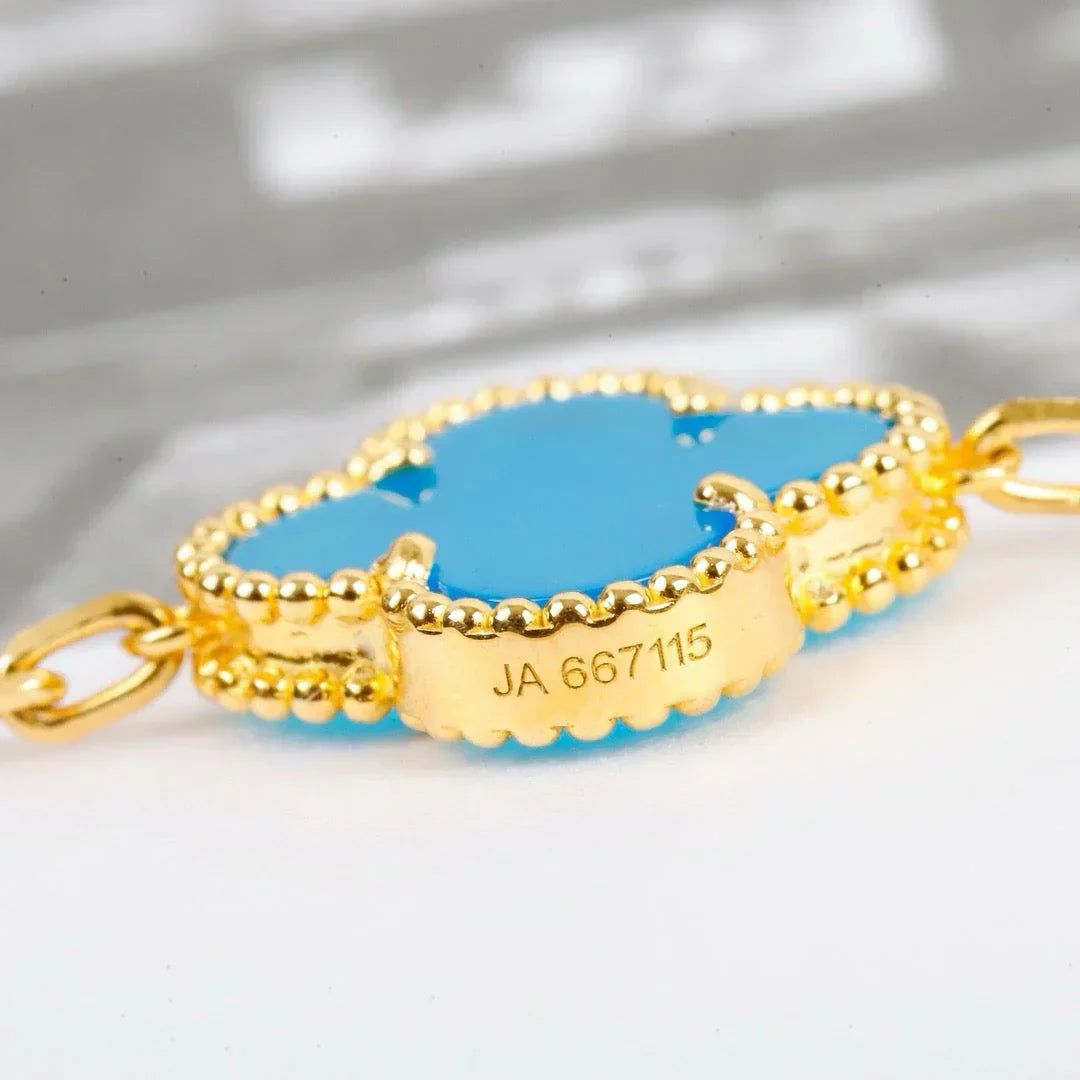 [✨Rose💎] CLOVER 5 MOTIF TURQUOISE BRACELET COLLECTION