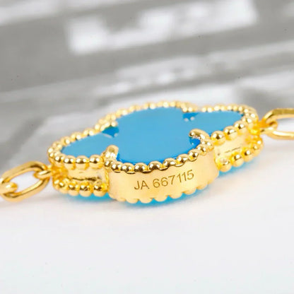[✨Rose💎] CLOVER 5 MOTIF TURQUOISE BRACELET COLLECTION