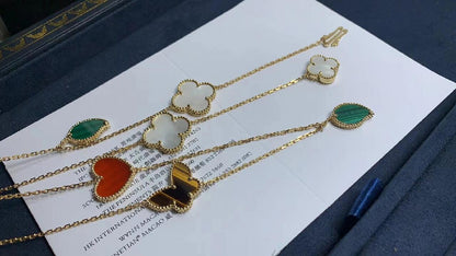 [✨Rose💎] LUCKY CLOVER 11 MOTIF NECKLACE