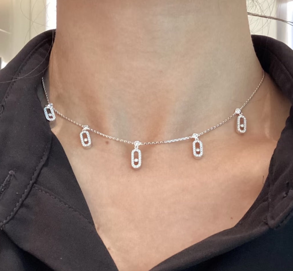 [✨Rose💎] MK 5 SLIDING DIAMOND NECKLACE