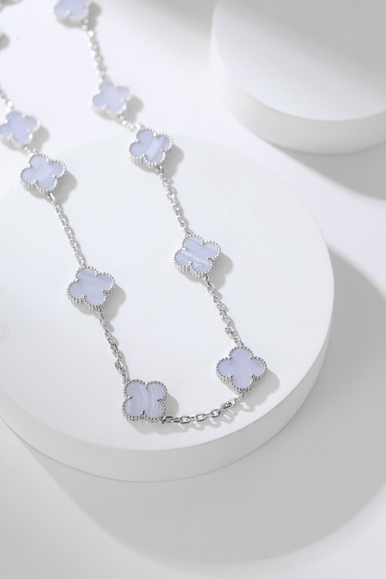 [✨Rose💎] COLLIER TRÈFLE 10 MOTIFS ONYX