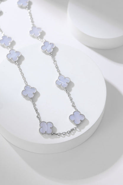 [✨Rose💎] COLLIER TRÈFLE 10 MOTIFS ONYX