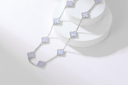[✨Rose💎] COLLIER TRÈFLE 10 MOTIFS ONYX