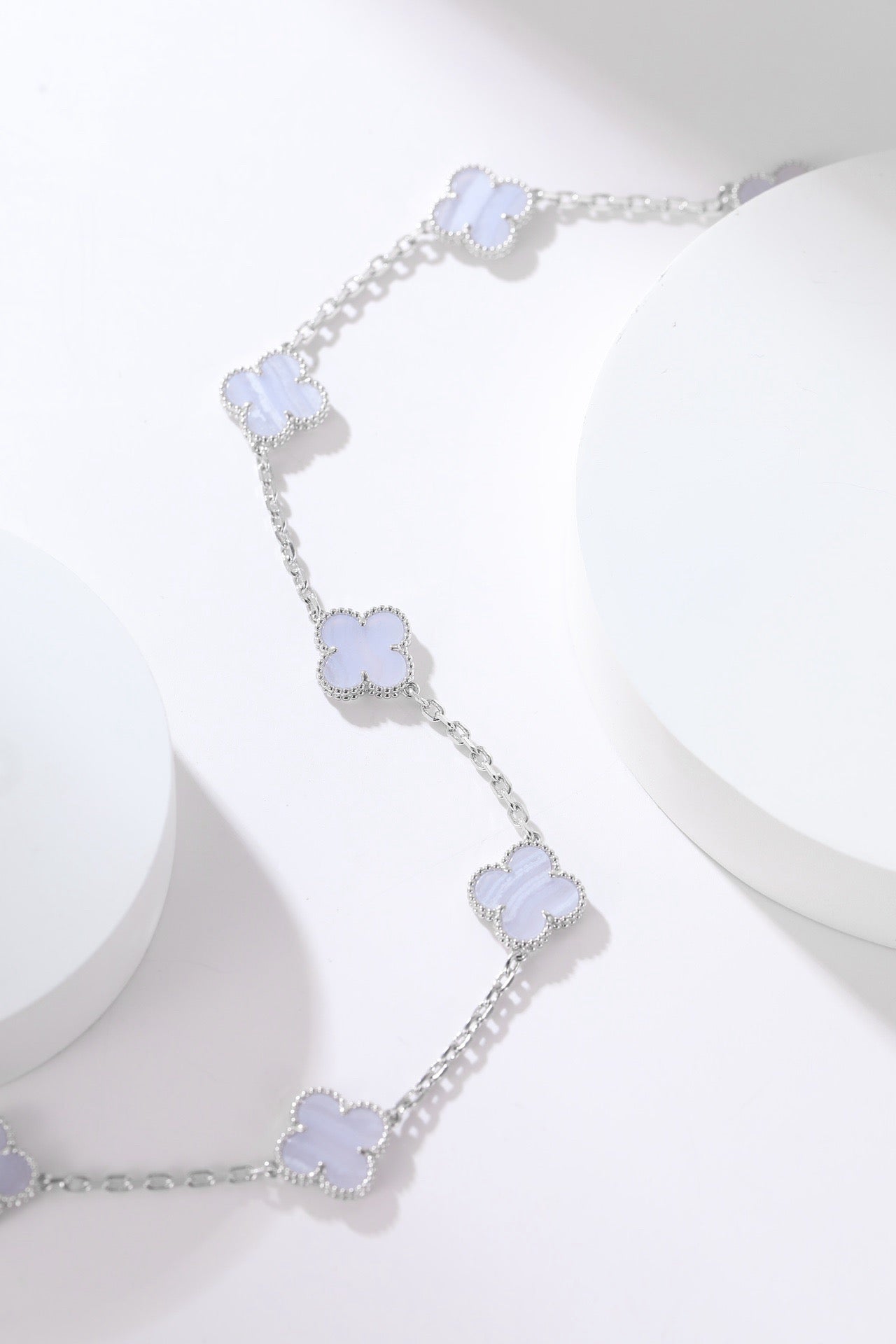 [✨Rose💎] COLLIER TRÈFLE 10 MOTIFS ONYX