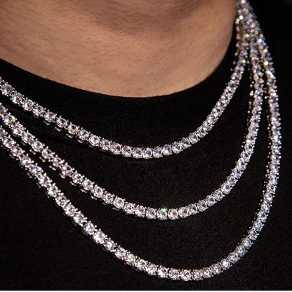 [✨ROSE💎] NEW 925 SILVER MOISSANITE TENNIS NECKLACE