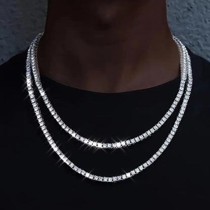 [✨ROSE💎] NEW 925 SILVER MOISSANITE TENNIS NECKLACE