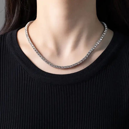 [✨ROSE💎] NEW 925 SILVER MOISSANITE TENNIS NECKLACE