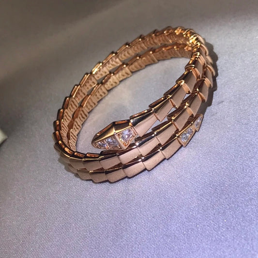 [✨Rose💎]SERPENTI DOUBLE ROW NO DIAMOND BRACELET