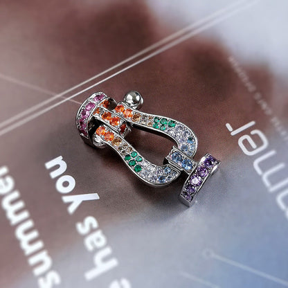 [✨Rose💎]BRACELET MÉTAL FORCE LARGE FERMOIR FER À CHEVAL