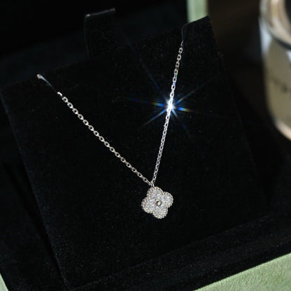 [✨Rose💎] COLLIER MINI PENDENTIF DIAMANT TRÈFLE 9,5 MM