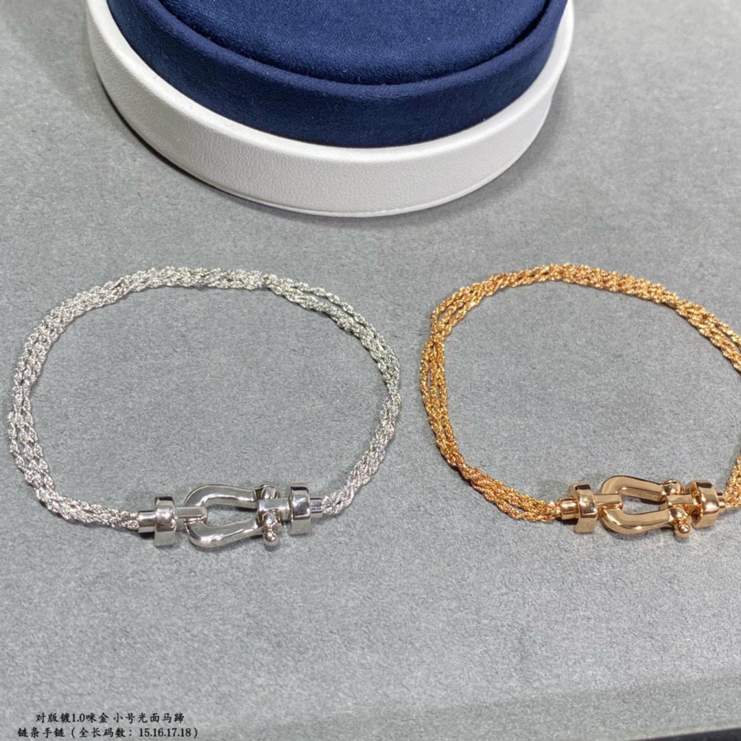 [✨Rose💎]BRACELET FORCE PETIT FER À CHEVAL EN CHAÎNE ET DIAMANT