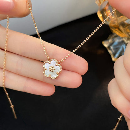 [✨Rose💎] COLLIER LUCKY BLANC EN FLEUR DE PRUNIER