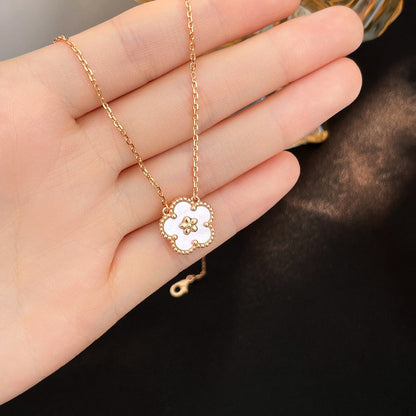 [✨Rose💎] COLLIER LUCKY BLANC EN FLEUR DE PRUNIER