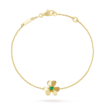 [✨Rose💎]BRACELET FRIVOLE EN MALACHITE ROSE À FLEURS D'OR