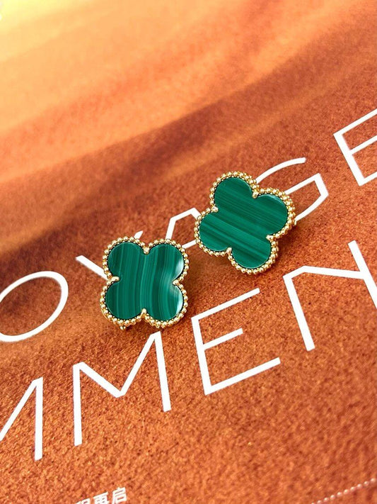 [Rose Jewelry] CLOVER LARGE (20mm) 1 MOTIFS GREENER MOP STUD EARRINGS