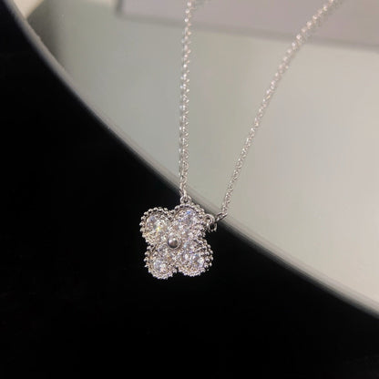 [✨Rose💎] COLLIER FLEUR UNIQUE EN DIAMANT TRÈFLE 15 MM