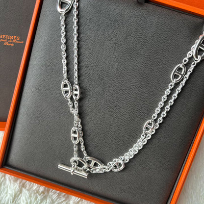 [✨Rose💎] COLLIER PENDENTIF CHAINE D'ANCRE HM ARGENT MASSIF 